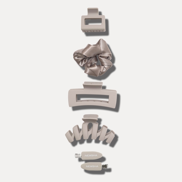 Hair Accessories Set Beige | 5er